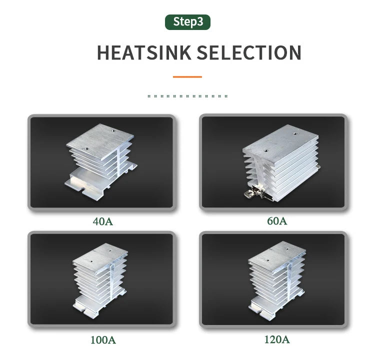 10A SSR 25A Solid State Relay 40A Output 3-32VDC 24-480VAC 220V Single Phase DC TO AC 40A Relay SSR HeatSink SSR 40DA