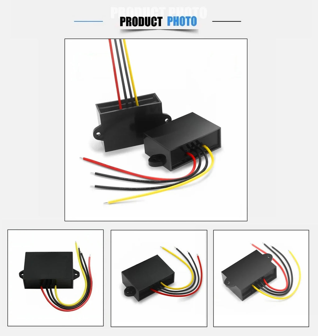 Waterproof Step-down Converter 12 24V 36V 48V 60V 72V 80V 85V to 12V 1A 2A 3A 5A Volt Regulator DC to DC Mini Buck Converter