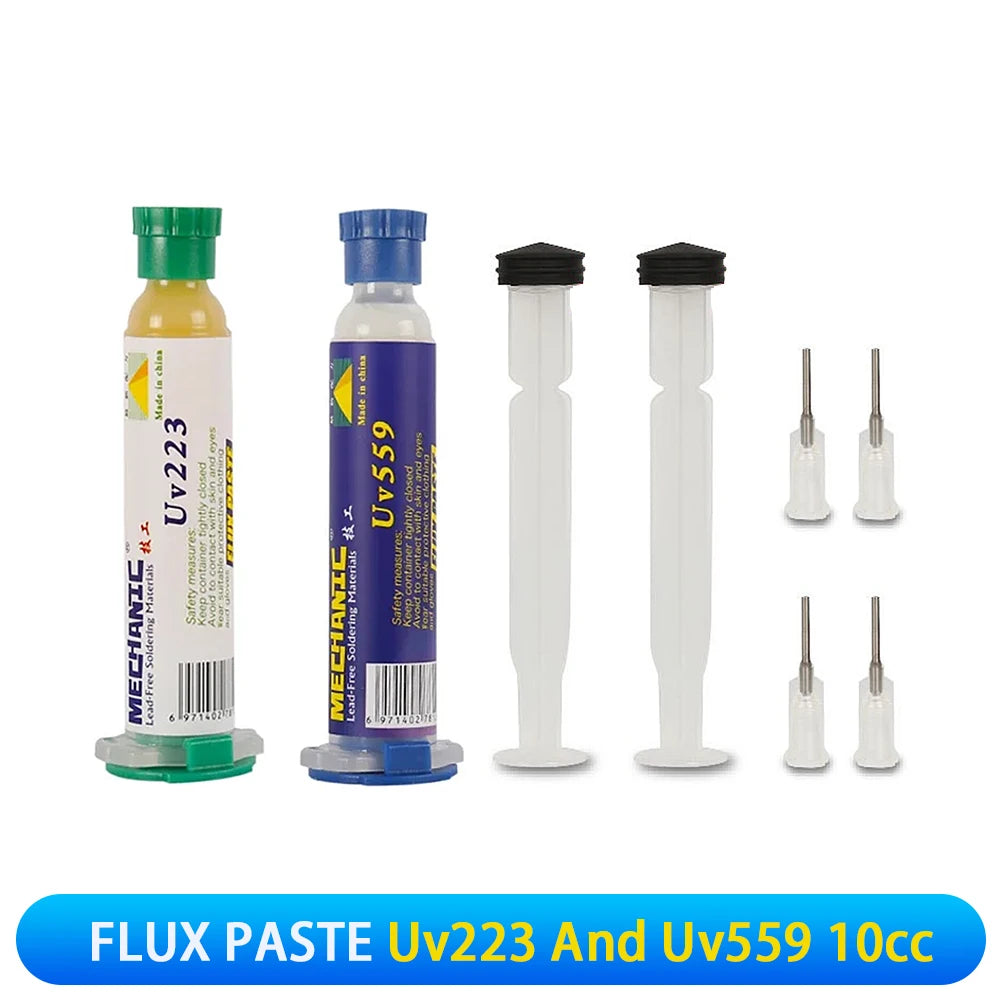 MECHANIC UV223/UV559 Lead-Free Solder Paste Flux NO-Clean Soldering Grease for BGA PCB SMD Welding Fluxes phone Repair Tools