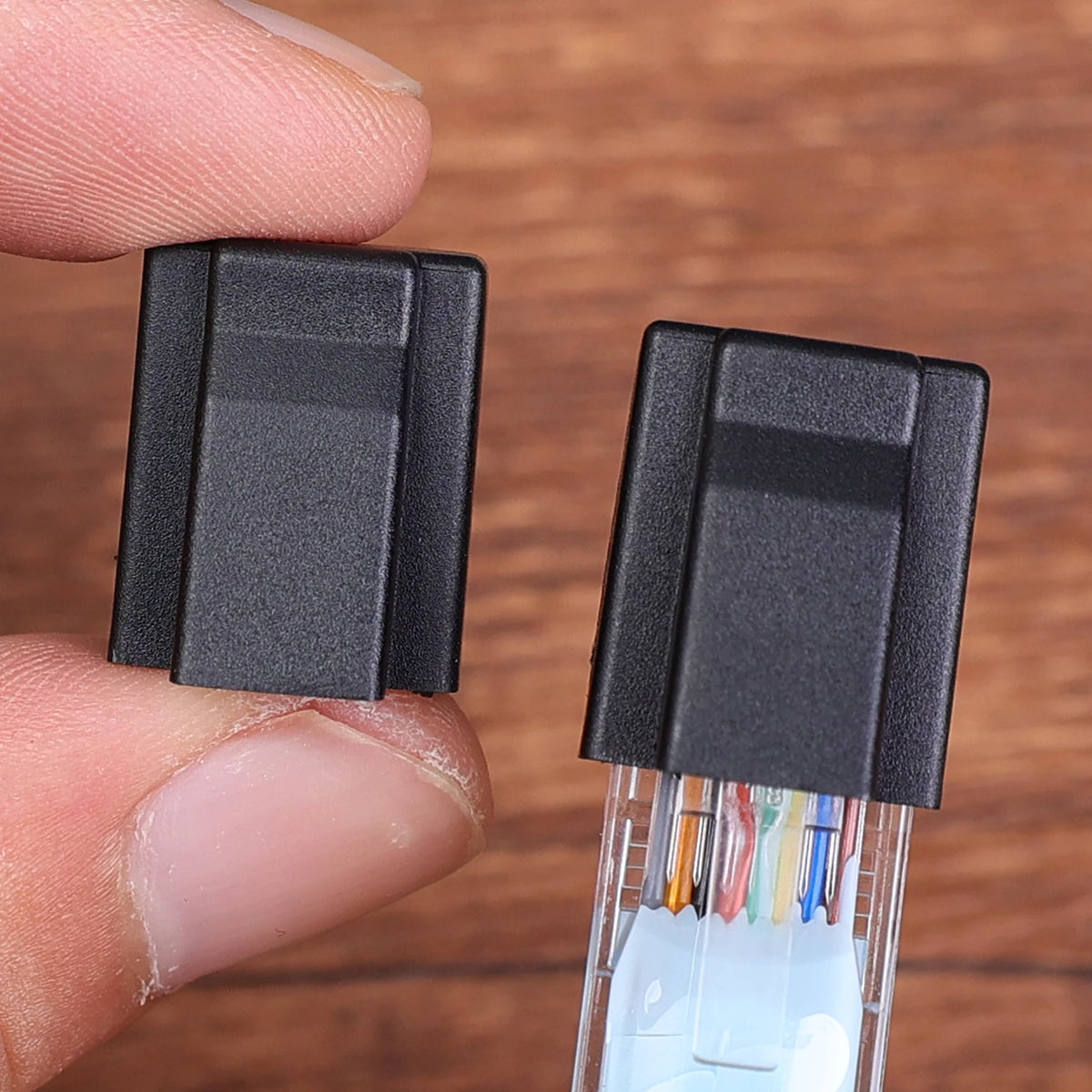 10-100PCS RJ45 Connectors Dust Cover Ethernet Cable Protective Case Cap for RJ45 Pass Through Connector Network Cat6 Cat7
