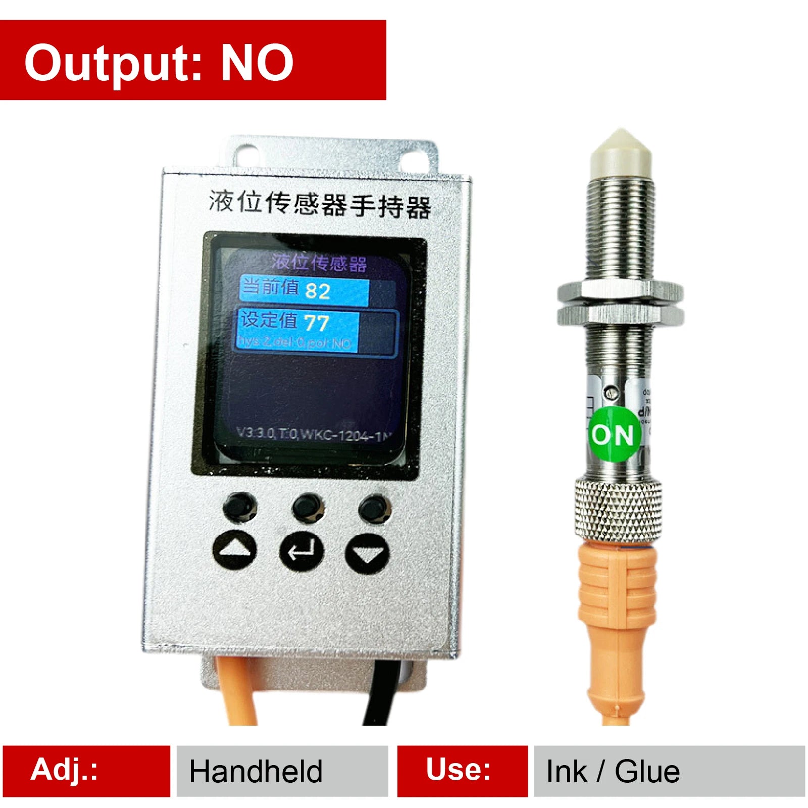 WKC1204 Capacitive Liquid Level Sensor Oil Glue Level Switch DC12-24V NPN PNP for Dispensing Potting Filling System