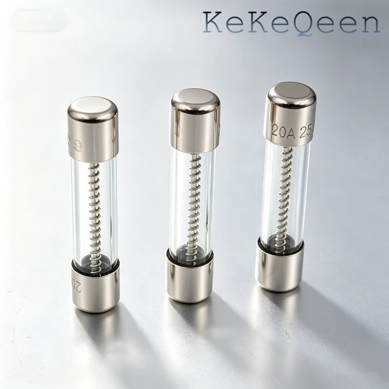 100Pcs/Box 250V 6x30 T0.5A T500MA T1A T2A T3A T4A T5A T6A T8A T10A T15A T20A T30A 6*30mm Slow Glass Fuse Insurance Tube