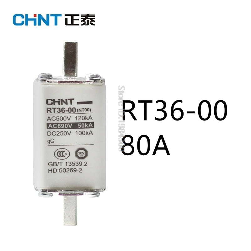 CHINT Fuse Core RT36-00 NT00 20A 25A 32A 40A 50A 63A 80A 100A 125A 160A Ceramic Resistor Fuse Base