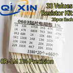 SMD Chip Resistor Assortment Kit 0402 0603 0805 1206 Size, 33 Values 20pcs Each SMT Sample Pack Electronic Circuit Repair Compon