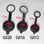 GX12 GX16 GX20 Aviation Circular Plug Socket Waterproof Dust Cable Connector Metal Leather Chain Protective Sleeve Cap