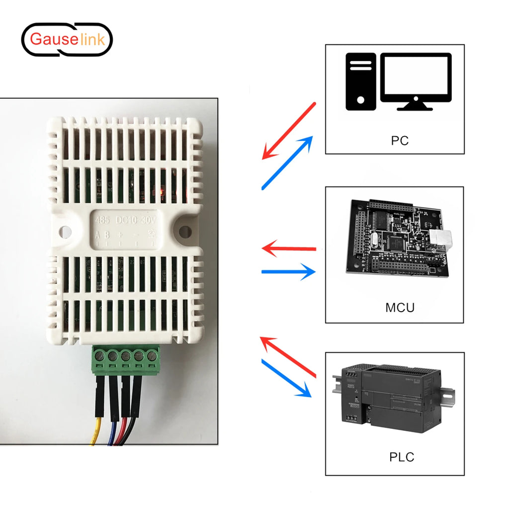 3-in-1 Atmospheric Temperature Humidity Barometric Pressure Sensor Transmitter Demo Set Range 0-120kPa FRS485 Modbus RTU
