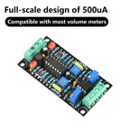 DC Single Supply 7-15V Dual-Channel Analog VU Meter Driver Board LMC660+LM358 Chip for Audio Tube Amplifiers Low Noise