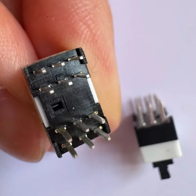 10PCS/Lot 11MM*7MM Self-locking Power On Off Switch Micro Switch 12pin DIP Latching Press Button Switch