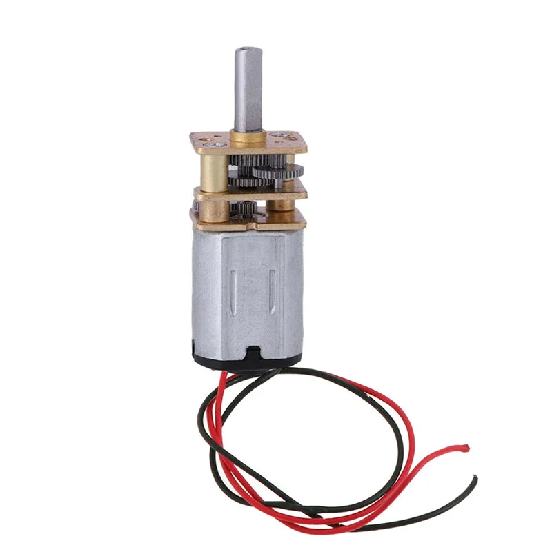 AT19-N20 Mini Micro Metal Gear Motor Set 5Pcs DC 3V-6V Gearwheel Included Full Metal Reducer 60RPM Slow Speed Toy
