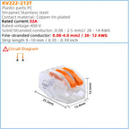 Compact Quick Plug-in Terminal for Cable Connectors, 30/50/100 Piece Terminal Orange Home Wiring Module Paralleling Device