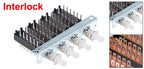 1Pc Interlock/Latching Push Button Switch Piano Type 6/12/18/24Pin 1/2/3/4/5/6/7/8 Row Straight Through Hole Straight Key Switch