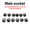 GX20 Metal Aviation Connector 2 3 4 5 6 7 8 9 10 12 14 15 Pin Male Female Plug Socket Panel Mount Flange Circular Cable Joint