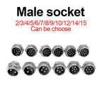 GX20 Metal Aviation Connector 2 3 4 5 6 7 8 9 10 12 14 15 Pin Male Female Plug Socket Panel Mount Flange Circular Cable Joint