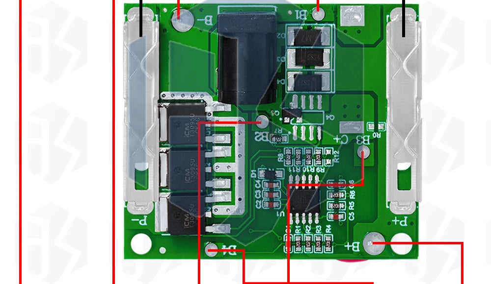 3s/4s/5S  Battery Charging Protection Board Li-Ion Lithium Battery Pack Protection Circuit Board BMS Module For Power Tools