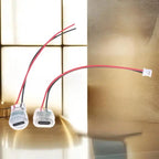 5/10Pcs Transparent 2Pin Waterproof USB-C Female Charging Socket With LED Light Type-C Power Input Connector