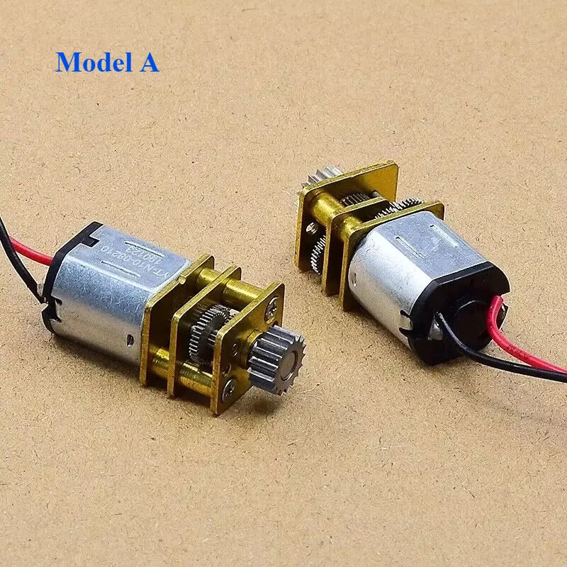 1PC Mini N10 Full Metal Gearbox Gear Reduction Motor DC 3V 5V 6V Slow Speed Smaller Than N20 Motor for 3D Printing Pen/ Robot