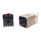 DH48S-S 12V Time Relay 220VAC 24VDC Repeat Cycle SPDT with Socket DH48S Series Delay Timer with Base