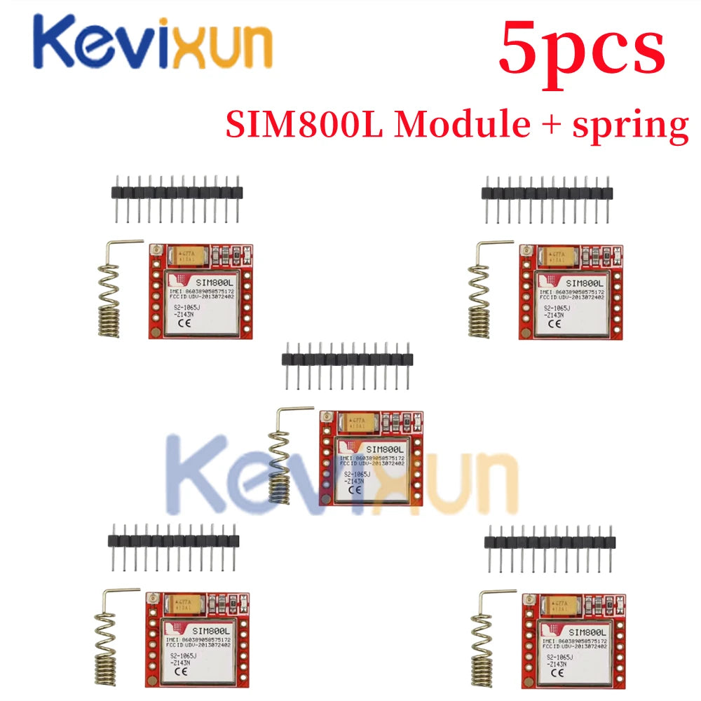 1-10pcs/Smallest SIM800L GPRS GSM Module Kit MicroSIM Card Core BOard Quad-band TTL Serial Port with the antenna