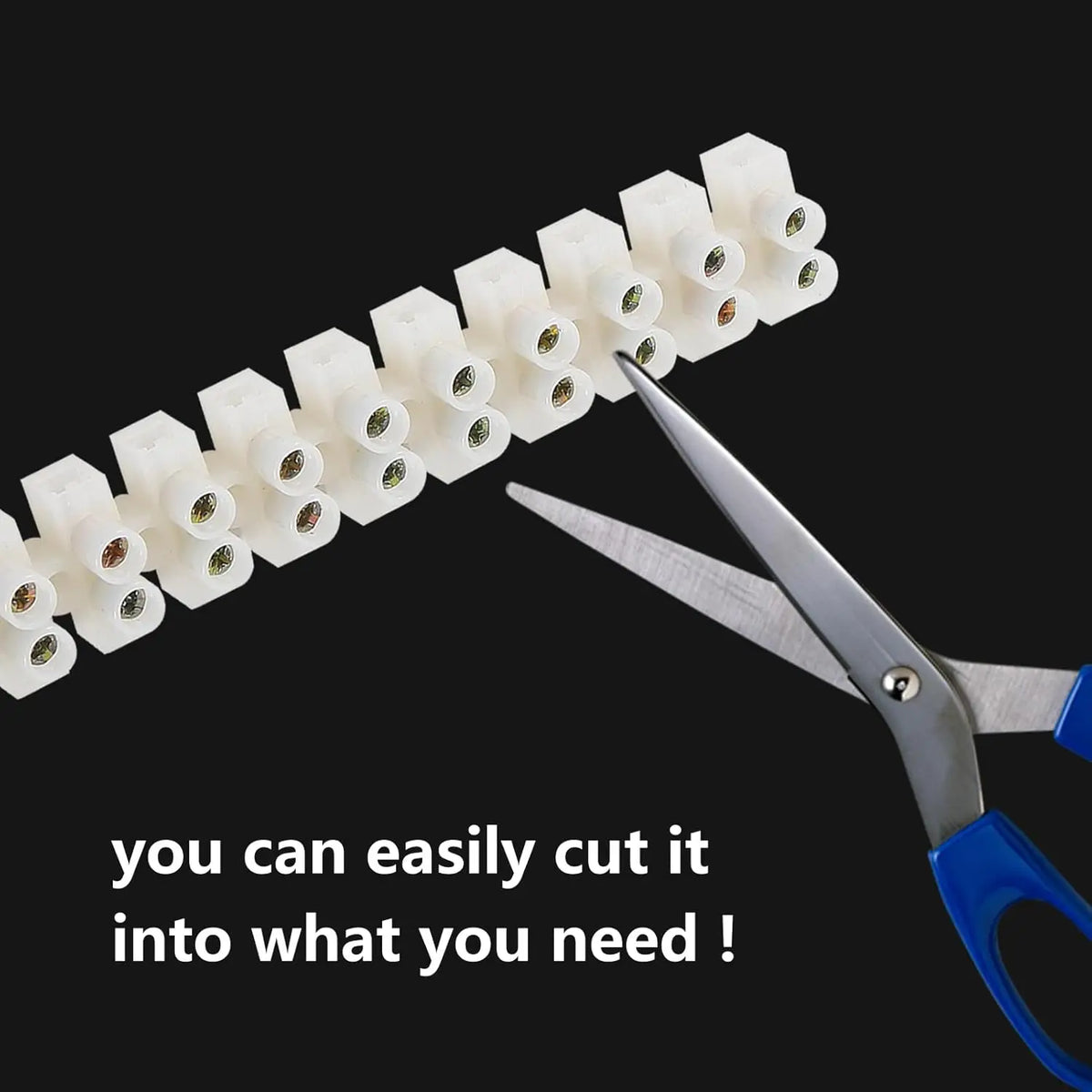 10/20 Pack Terminal Block, 12-Position Dual Row Terminal Strip Screw Terminal Electric Barrier Block for Small Home Projects