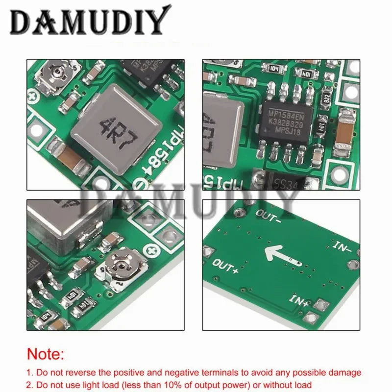 10PCS MP1584 DC-DC Step Down Power Supply Module MP1584EN 3A Adjustable Buck Converter for Arduino Replace LM2596 9V 12V 5V 3.3V