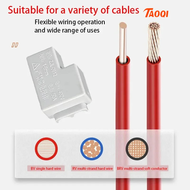 5/10PCS T-type High power branch terminal wire terminal Quick Junction Box Terminal Block Electric Cable CONNECTORS  copper
