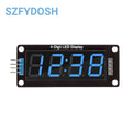 0.56" TM1637 4-Digit 7-Segment LED Display Module For Arduino – Red, Blue, Green, Yellow, White Clock Tube