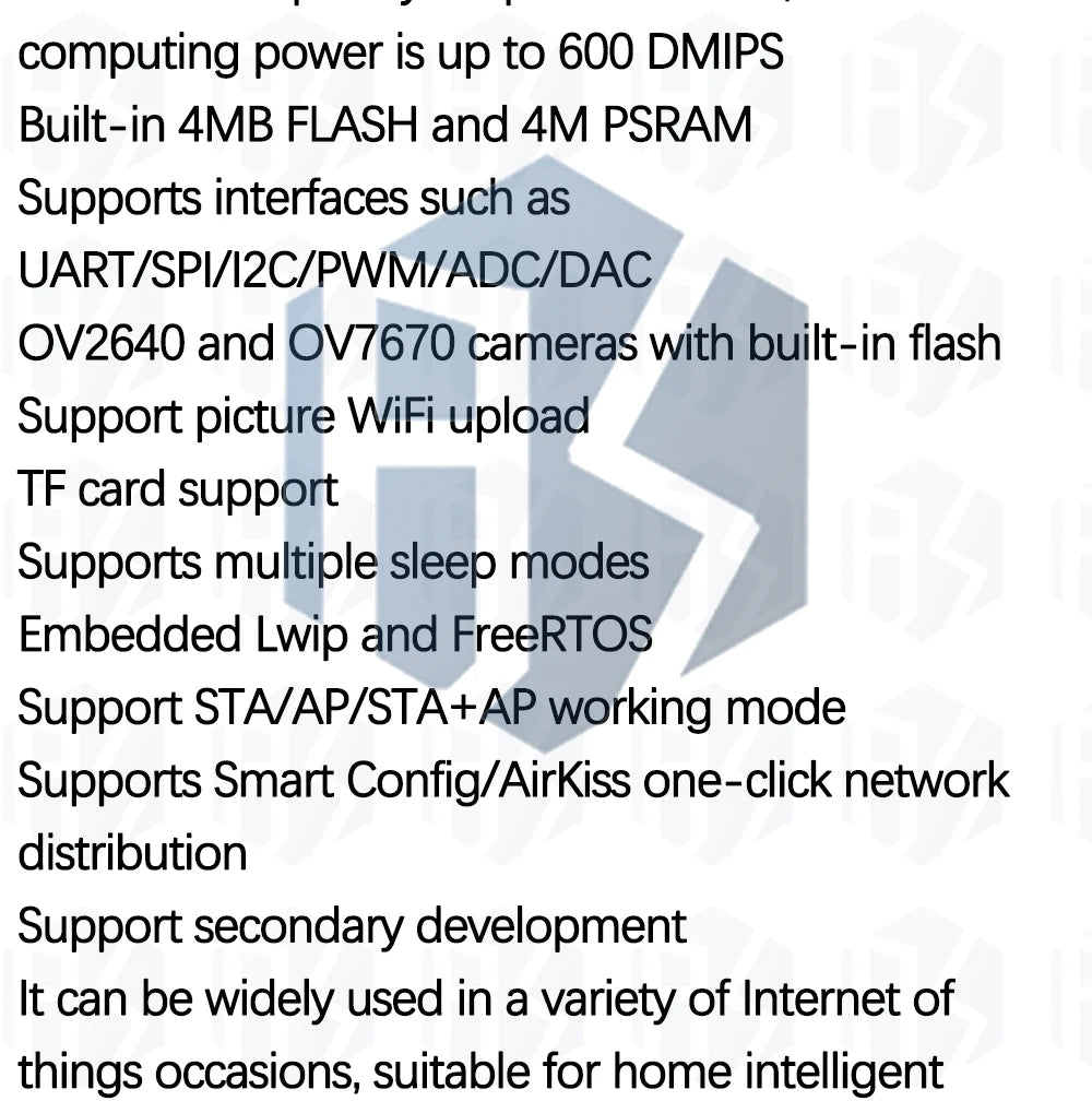 ESP32-W-ROVER Board with Camera ESP32 CAM Camera Module Wi-Fi Bluetooth Module for Arduino IDE C Python Code GC2640