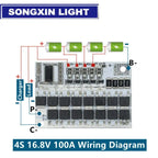 3s/4s/5s Bms 12v 16.8v 21v 100a Li-ion Lmo Ternary Lithium Battery Protection Circuit Board Li-polymer Balance Charging Module