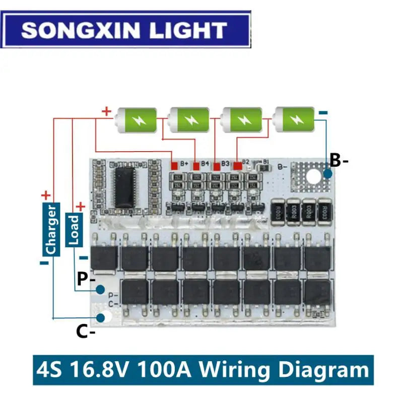 3s/4s/5s Bms 12v 16.8v 21v 100a Li-ion Lmo Ternary Lithium Battery Protection Circuit Board Li-polymer Balance Charging Module