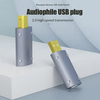 Monosaudio A50G B50G 24K Gold Plated USB2.0 Plug USB A/B Connector  DIY USB Cable for Ipad Laptop