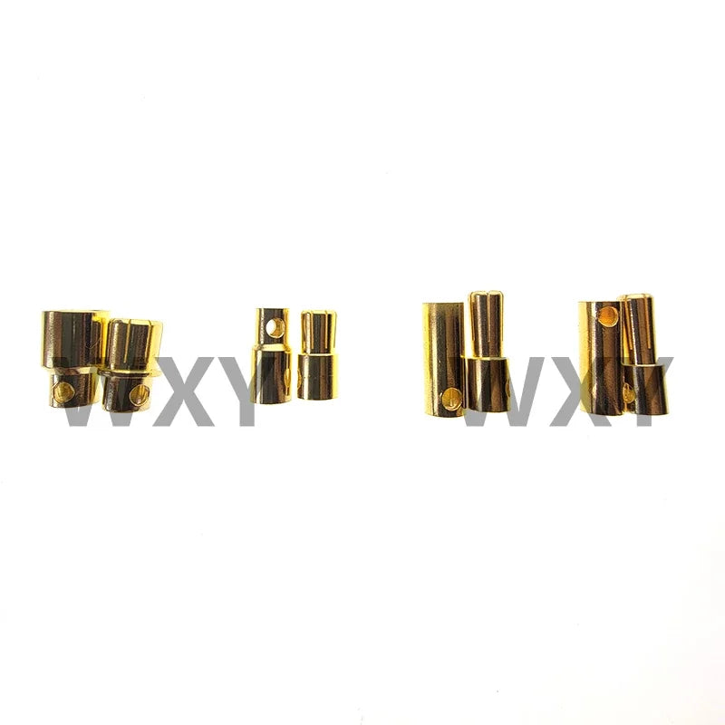 5/10Pairs 2MM 3MM 3.5MM 4MM 5mm 5.5mm 6mm 8mm Gold Plated Male Female Bullet Banana Plug Connector For ESC Battery Motor