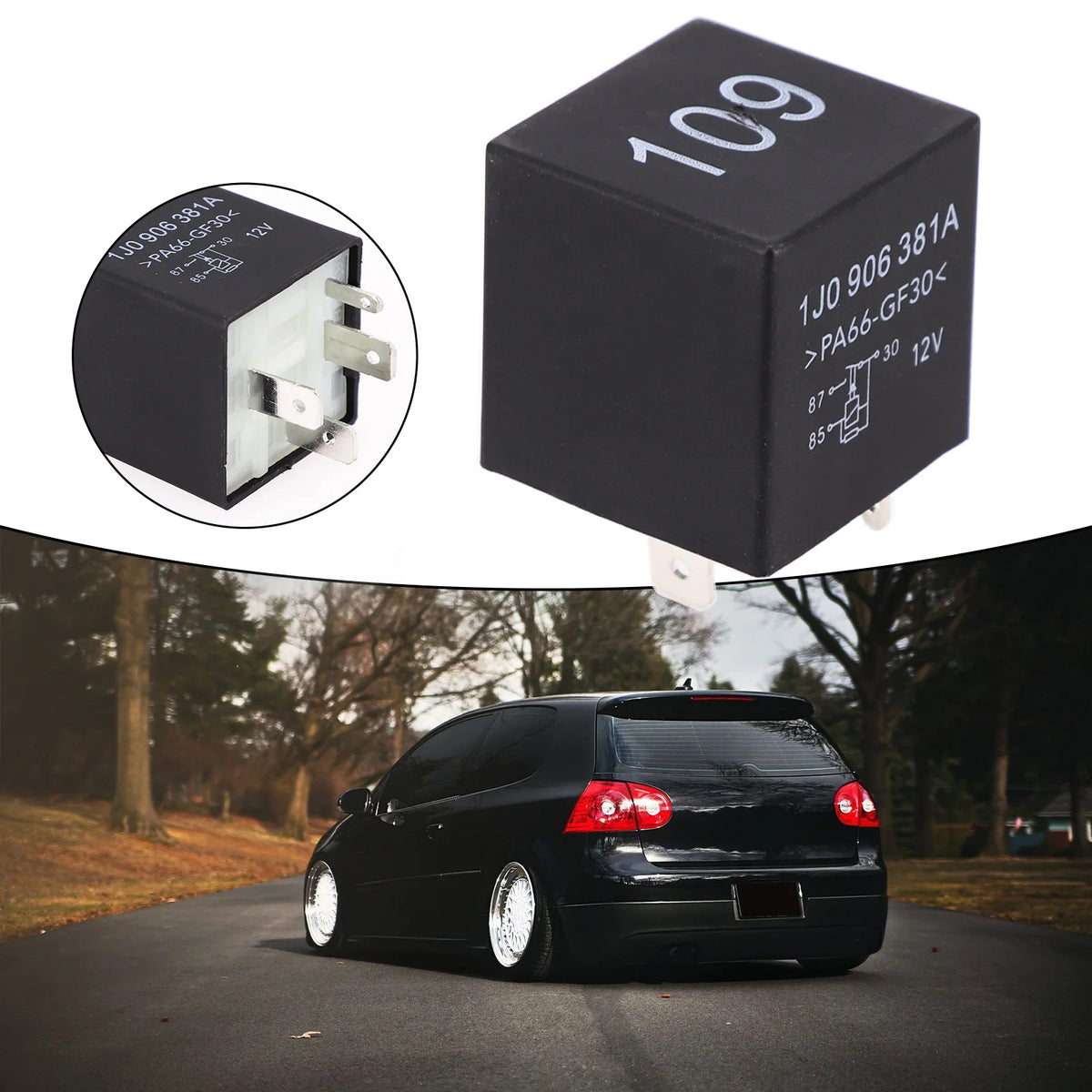Replacement Car Engine ECU Fuel Pump Relay 109 1J0906381A Compatible with For Skoda Vehicles 1989 2006 Except MK5 Models