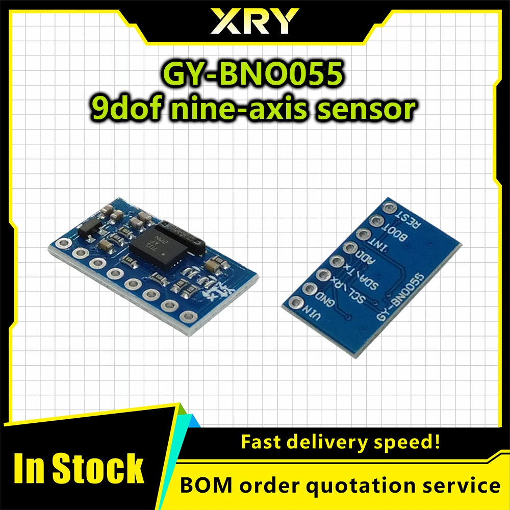 XRY GY-BNO055 9DOF 9-axis BNO055 Absolute Orientation Breakout Board Sensor Module Angle Gyroscope Module IIC Serial for