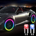 2/4Pcs Car Hub Ambient Light Bicycle LED Tire Lights Universal Car Neon Lamp Valve Cover Lights Tire Colorful Flashing BulbDecor