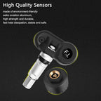 Temperature Warning Fuel Save Tire Pressure Monitoring System Solar TPMS With 4 External Sensors Car Tyre Pressure Monitor