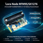 433/868/915MHz LoRa Node with RFM95/SX1276, ATmega328P 3.7-12V, uFL Antenna