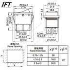 1PCS KCD4 Black Rocker Switch Power Switchs ON-OFF-ON 2/3 Position 4/6 Pins The arrow is Reset/Latch 16A 250VAC/ 20A 125VAC