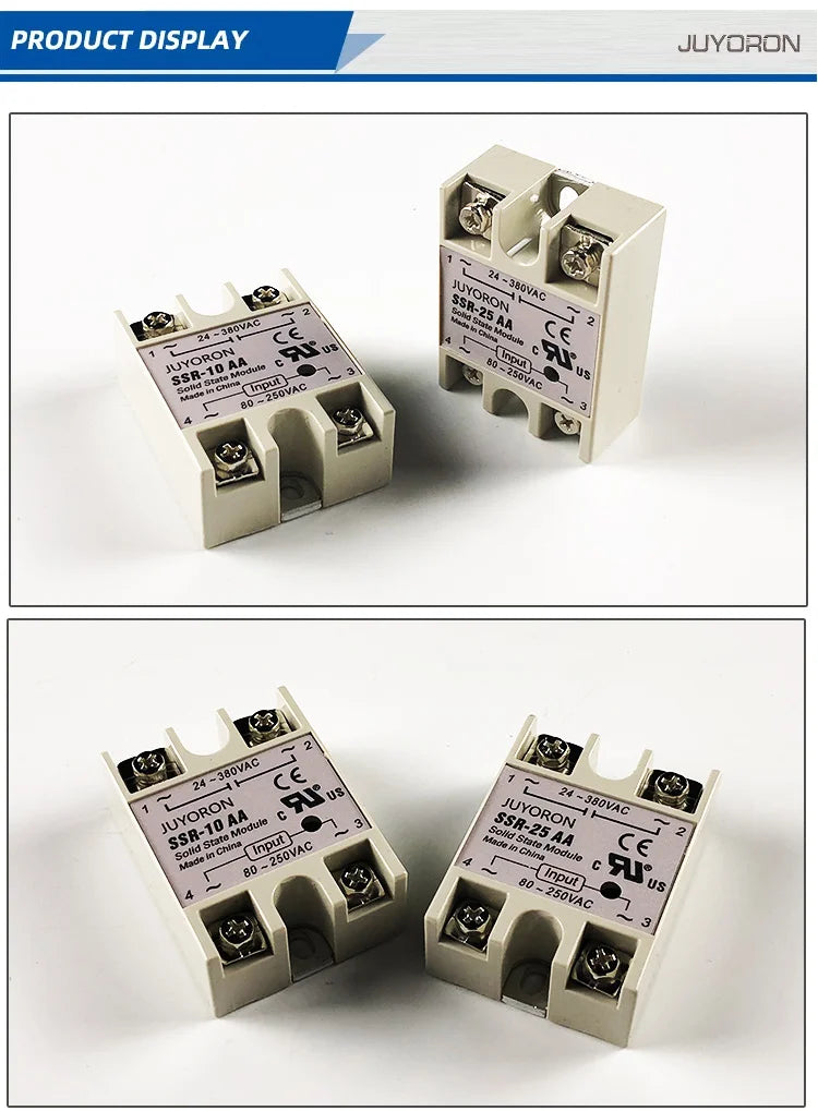 SSR-25DA SSR-40DA SSR-60DA SSR-25AA 40AA 40DD Solid State Relay SSR 10A 25A 40A 60A Module Relay for PID Temperature Control