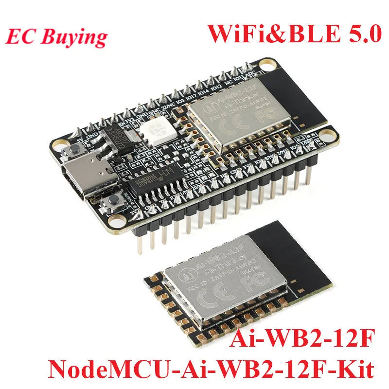Ai-WB2-12F NodeMCU-Ai-WB2-12F-Kit Ai-WB2 2.4G WiFi+Bluetooth-compatible BLE 5.0 ESP-12F Development Board Module BL602 4MB