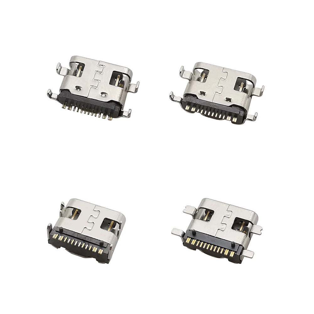 40Pcs Type C USB Connector Female Charging Port Jack 6/16Pin Type-C Socket PCB Soldering SMD SMT DIY Repair Type C Adapter