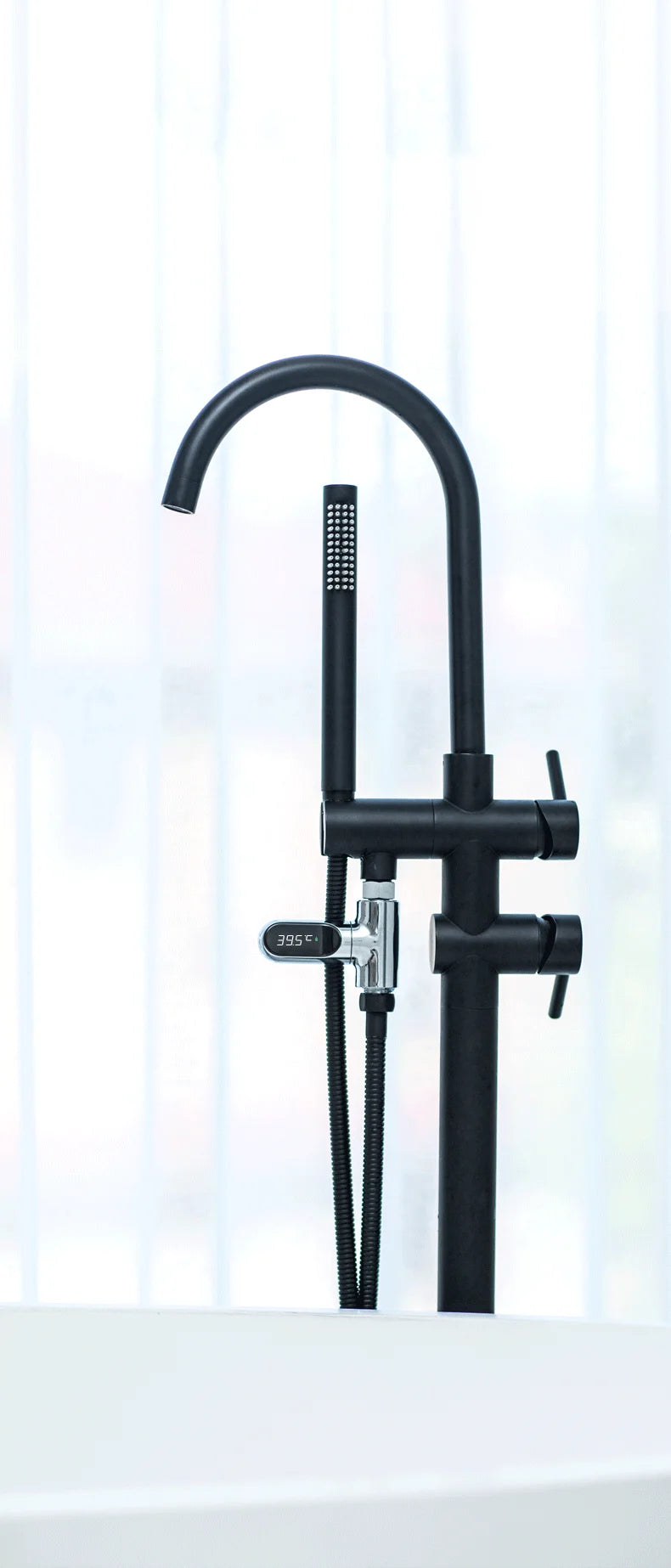 Universal Shower Head Hot Tub Water Temperature Monitor Electricity LED Display Bathing Temperature Meter Bathroom Accessories