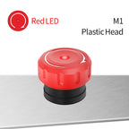 LANBOO 22mm Emergency Stop Button Waterproof Quick Plug Big Head Red Metal with LED Indicator Light 2NC E-Stop Switch for Indust