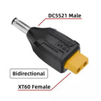 XT60 Male Female To EC5 Female DC Plug Type-c Male Female No Wire Connector Plug Adapter 55*25 5521 7450 7954 To XT60 Connector