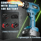 Cordless Heat Gun Adjustable Temperature Hot Air Gun Shrink Wraping With 4pcs Nozzles Home DIY Stripping For Bosch 18V Battery