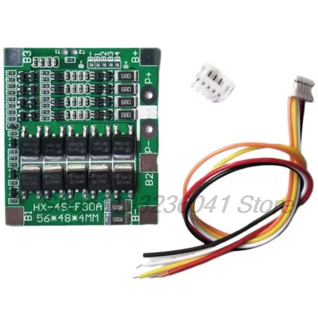 BMS 4S 3.2V 3.7V 30A LiFePO4 / Lithium Battery Charge Protection Board 12.8V 14.4V 18650 32650 Battery Packs With Balance