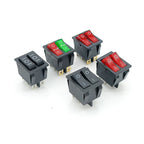 ABILKEEN 100PCS/Lot KCD2-2101N KCD2 Rocker Toggle Switch ON-OFF Latching Rocker Switch Dual Port Push Button AC250V 15A