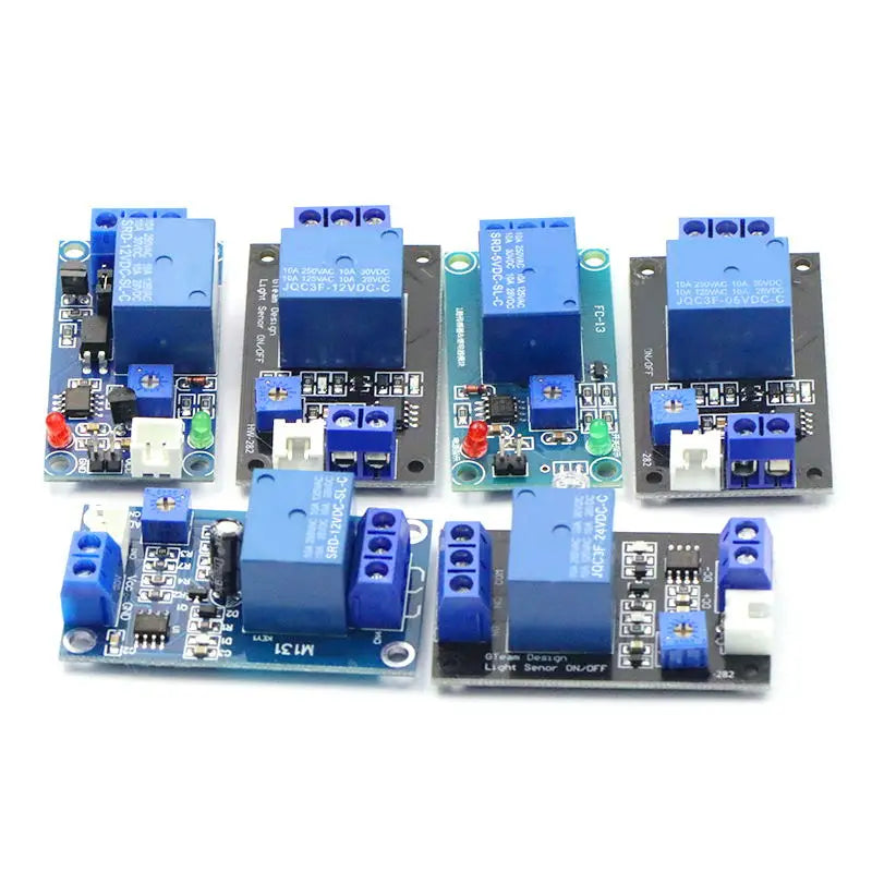 DC 5V 12V Light Photoswitch Sensor Switch LDR Photoresistor Relay Module Light Detection Photosensitive Sensor Board for Arduino
