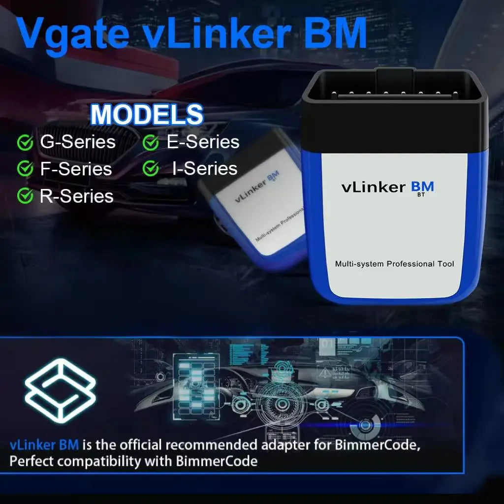 Vgate vLinker BM ELM327 Scanner wifi Bluetooth 4.0 OBD2 OBD 2 Car Diagnostic Auto Scan Tool For Bimmercode ELM 327 V 1 5