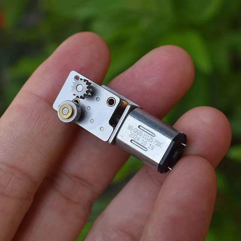 Mini N20 Full Metal Worm Gear Motor DC 3.7V 4.2V 5V 22RPM Slow Speed Right Angle Shaft Gear Reduction Motor DIY 3D Printing Pen
