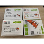 WAGO 221‑412/413/415/2401/2411/612/613/615 Multi‑box Set LeverWire Connector, Reusable Electrical Terminal Block for Home Wiring